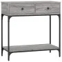 Mesa consola madera de ingeniería gris Sonoma 75x34,5x75 cm de vidaXL, Mesas auxiliares - Ref: Foro24-833401, Precio: 58,35 €...
