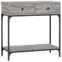 Mesa consola madera de ingeniería gris Sonoma 75x34,5x75 cm de vidaXL, Mesas auxiliares - Ref: Foro24-833401, Precio: 59,29 €...