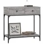 Mesa consola madera de ingeniería gris Sonoma 75x34,5x75 cm de vidaXL, Mesas auxiliares - Ref: Foro24-833401, Precio: 58,35 €...