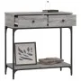 Mesa consola madera de ingeniería gris Sonoma 75x34,5x75 cm de vidaXL, Mesas auxiliares - Ref: Foro24-833401, Precio: 58,35 €...