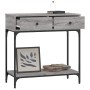 Mesa consola madera de ingeniería gris Sonoma 75x34,5x75 cm de vidaXL, Mesas auxiliares - Ref: Foro24-833401, Precio: 59,29 €...