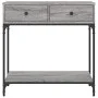 Mesa consola madera de ingeniería gris Sonoma 75x34,5x75 cm de vidaXL, Mesas auxiliares - Ref: Foro24-833401, Precio: 58,35 €...