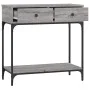 Mesa consola madera de ingeniería gris Sonoma 75x34,5x75 cm de vidaXL, Mesas auxiliares - Ref: Foro24-833401, Precio: 58,35 €...