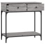 Mesa consola madera de ingeniería gris Sonoma 75x34,5x75 cm de vidaXL, Mesas auxiliares - Ref: Foro24-833401, Precio: 59,29 €...
