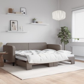 Sofá cama nido tela gris taupe 90x200 cm de vidaXL, Camas y somieres - Ref: Foro24-3196819, Precio: 249,16 €, Descuento: %