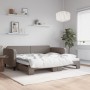 Sofá cama nido tela gris taupe 90x200 cm de vidaXL, Camas y somieres - Ref: Foro24-3196819, Precio: 249,16 €, Descuento: %