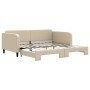 Sofá cama nido tela crema 100x200 cm de vidaXL, Camas y somieres - Ref: Foro24-3196825, Precio: 258,87 €, Descuento: %