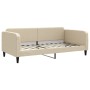 Sofá cama nido tela crema 100x200 cm de vidaXL, Camas y somieres - Ref: Foro24-3196825, Precio: 258,87 €, Descuento: %