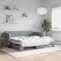 Sofá cama nido tela gris claro 100x200 cm de vidaXL, Camas y somieres - Ref: Foro24-3196821, Precio: 260,82 €, Descuento: %