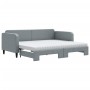 Sofá cama nido con colchón tela gris claro 90x190 cm de vidaXL, Camas y somieres - Ref: Foro24-3196844, Precio: 418,14 €, Des...