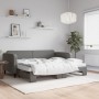 Sofá cama nido con colchón tela gris oscuro 90x190 cm de vidaXL, Camas y somieres - Ref: Foro24-3196845, Precio: 413,48 €, De...