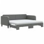 Sofá cama nido con colchón tela gris oscuro 90x190 cm de vidaXL, Camas y somieres - Ref: Foro24-3196845, Precio: 413,48 €, De...