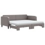 Sofá cama nido con colchón tela gris taupe 90x200 cm de vidaXL, Camas y somieres - Ref: Foro24-3196837, Precio: 441,61 €, Des...