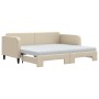 Sofá cama nido con colchón tela crema 90x200 cm de vidaXL, Camas y somieres - Ref: Foro24-3196838, Precio: 439,90 €, Descuent...