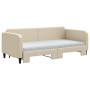 Sofá cama nido con colchón tela crema 90x200 cm de vidaXL, Camas y somieres - Ref: Foro24-3196838, Precio: 439,90 €, Descuent...