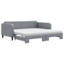 Sofá cama nido con colchón tela gris claro 100x200 cm de vidaXL, Camas y somieres - Ref: Foro24-3196839, Precio: 430,88 €, De...