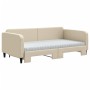 Sofá cama nido con colchón tela crema 100x200 cm de vidaXL, Camas y somieres - Ref: Foro24-3196843, Precio: 428,92 €, Descuen...