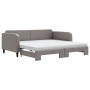 Sofá cama nido con colchón tela gris taupe 100x200 cm de vidaXL, Camas y somieres - Ref: Foro24-3196842, Precio: 438,96 €, De...