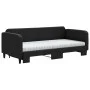 Trundle sofa bed with black fabric mattress 90x190 cm by vidaXL, Beds and slatted bases - Ref: Foro24-3196846, Price: 401,18 ...
