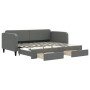 Sofá cama nido con cajones tela gris oscuro 90x200 cm de vidaXL, Camas y somieres - Ref: Foro24-3196853, Precio: 290,61 €, De...