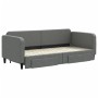 Sofá cama nido con cajones tela gris oscuro 90x200 cm de vidaXL, Camas y somieres - Ref: Foro24-3196853, Precio: 290,61 €, De...