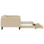 Sofá cama nido con cajones tela color crema 100x200 cm de vidaXL, Camas y somieres - Ref: Foro24-3196861, Precio: 297,73 €, D...