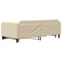 Sofá cama nido con cajones tela color crema 100x200 cm de vidaXL, Camas y somieres - Ref: Foro24-3196861, Precio: 297,73 €, D...