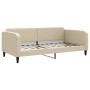 Sofá cama nido con cajones tela color crema 100x200 cm de vidaXL, Camas y somieres - Ref: Foro24-3196861, Precio: 297,73 €, D...