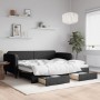 Sofá cama nido con cajones tela negro 90x190 cm de vidaXL, Camas y somieres - Ref: Foro24-3196864, Precio: 283,58 €, Descuent...