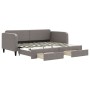Sofá cama nido con cajones tela gris taupe 90x200 cm de vidaXL, Camas y somieres - Ref: Foro24-3196855, Precio: 288,20 €, Des...