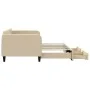 Trundle sofa bed with drawers cream fabric 90x200 cm by vidaXL, Beds and slatted bases - Ref: Foro24-3196856, Price: 287,87 €...