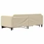 Trundle sofa bed with drawers cream fabric 90x200 cm by vidaXL, Beds and slatted bases - Ref: Foro24-3196856, Price: 287,87 €...