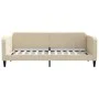 Trundle sofa bed with drawers cream fabric 90x200 cm by vidaXL, Beds and slatted bases - Ref: Foro24-3196856, Price: 287,87 €...