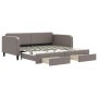 Sofá cama nido con cajones tela gris taupe 100x200 cm de vidaXL, Camas y somieres - Ref: Foro24-3196860, Precio: 305,63 €, De...