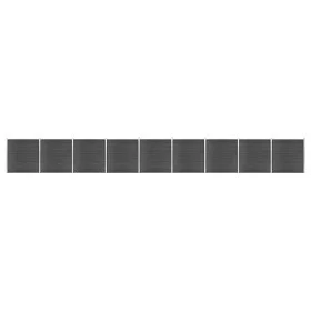 Juego de paneles de valla WPC negro 1564x186 cm de vidaXL, Paneles de vallas - Ref: Foro24-3070436, Precio: 3,00 €, Descuento: %