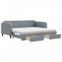 Sofá cama nido con cajones tela gris claro 90x200 cm de vidaXL, Camas y somieres - Ref: Foro24-3196870, Precio: 480,98 €, Des...