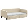 Sofá cama nido con cajones tela color crema 100x200 cm de vidaXL, Camas y somieres - Ref: Foro24-3196879, Precio: 470,38 €, D...