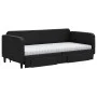 Trundle sofa bed with drawers black fabric 90x200 cm by vidaXL, Beds and slatted bases - Ref: Foro24-3196872, Price: 479,04 €...