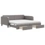 Ausziehbares Schlafsofa mit Schubladen, taupegrauer Stoff, 100 x 200 cm von vidaXL, Betten und Lattenroste - Ref: Foro24-3196...