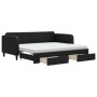 Sofá cama nido con cajones tela negro 90x190 cm de vidaXL, Camas y somieres - Ref: Foro24-3196882, Precio: 443,44 €, Descuent...