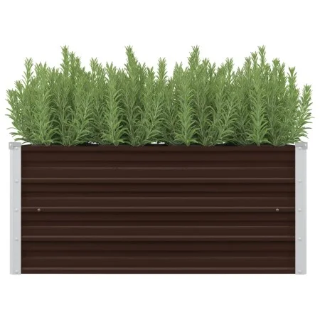 Arriate de acero galvanizado marrón 100x40x45 cm de vidaXL, Maceteros y jardineras - Ref: Foro24-45720, Precio: 38,83 €, Desc...