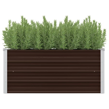 Arriate de acero galvanizado marrón 100x40x45 cm de vidaXL, Maceteros y jardineras - Ref: Foro24-45720, Precio: 40,27 €, Desc...