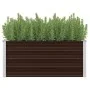 Arriate de acero galvanizado marrón 100x40x45 cm de vidaXL, Maceteros y jardineras - Ref: Foro24-45720, Precio: 38,83 €, Desc...