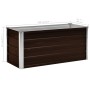 Arriate de acero galvanizado marrón 100x40x45 cm de vidaXL, Maceteros y jardineras - Ref: Foro24-45720, Precio: 40,27 €, Desc...