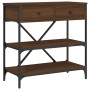 Mesa consola madera de ingeniería marrón roble 75x34,5x75 cm de vidaXL, Mesas auxiliares - Ref: Foro24-833412, Precio: 67,17 ...