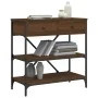 Mesa consola madera de ingeniería marrón roble 75x34,5x75 cm de vidaXL, Mesas auxiliares - Ref: Foro24-833412, Precio: 64,98 ...