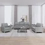 Sofa set with cushions 3 pieces light gray fabric by vidaXL, Sofas - Ref: Foro24-3201242, Price: 601,42 €, Discount: %
