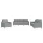 Juego de sofás con cojines 3 piezas tela gris claro de vidaXL, Sofás - Ref: Foro24-3201242, Precio: 624,36 €, Descuento: %