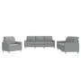 Sofagarnitur mit Kissen 3-teilig aus hellgrauem Stoff von vidaXL, Sofas - Ref: Foro24-3201242, Preis: 601,42 €, Rabatt: %