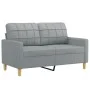Juego de sofás con cojines 3 piezas tela gris claro de vidaXL, Sofás - Ref: Foro24-3201242, Precio: 601,42 €, Descuento: %